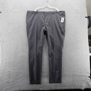 Nordstrom Tech Smart Trim Fit Men Wool Blend Dress Pants Gray 50‎ Unhemmed NEW